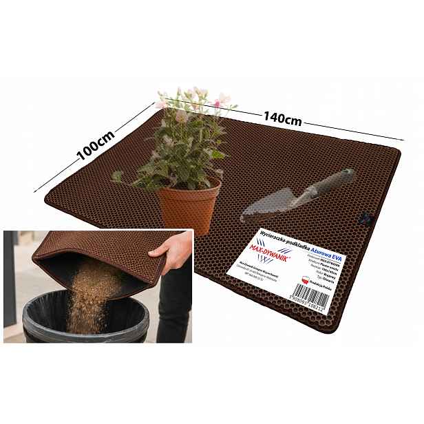 Podložka na přesazování rostlin balkon terasa zahrada Hnědá 100x140 Smart Pocket