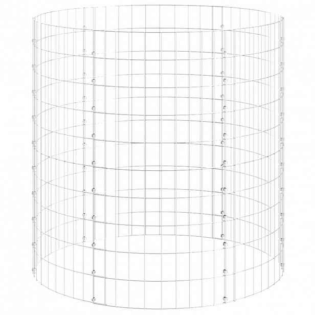 vidaXL Kruhový gabionový sloupek pozinkovaná ocel Ø 100 x 100 cm