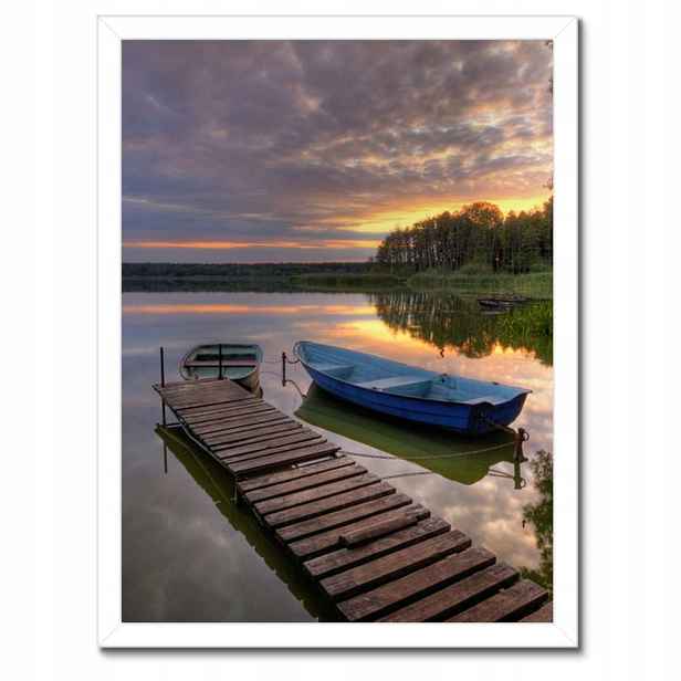 Plakáty v rámu 30x40 Západ slunce Jezero