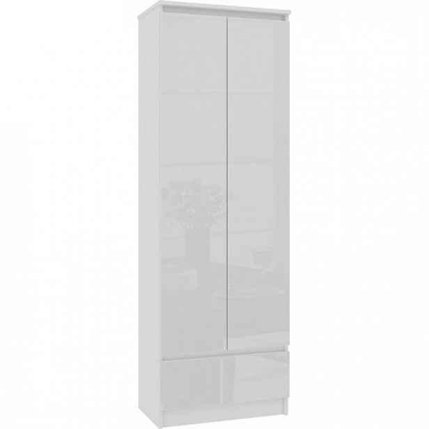 Kancelářské skříně R 60cm 1 zásuvka 2 dvířka bílý leská