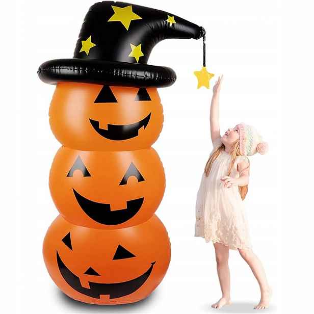 Velká Nafukovací Dýně Halloween Zahradní Dekorace 140 CM Vodotrysková