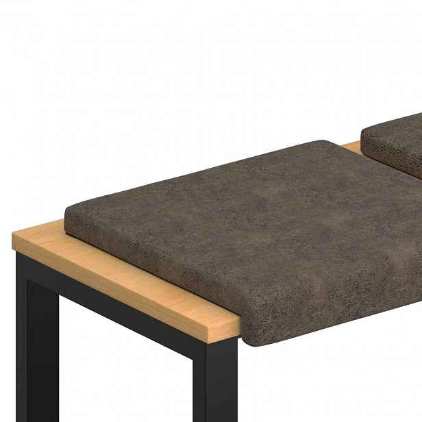 vidaXL Polštář na lavici 2 ks Umělý semiš Tmavě šedá Hloubka 35 cm