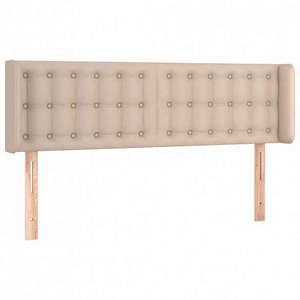 vidaXL Čelo postele typu ušák cappuccino 147x16x78/88 cm umělá kůže