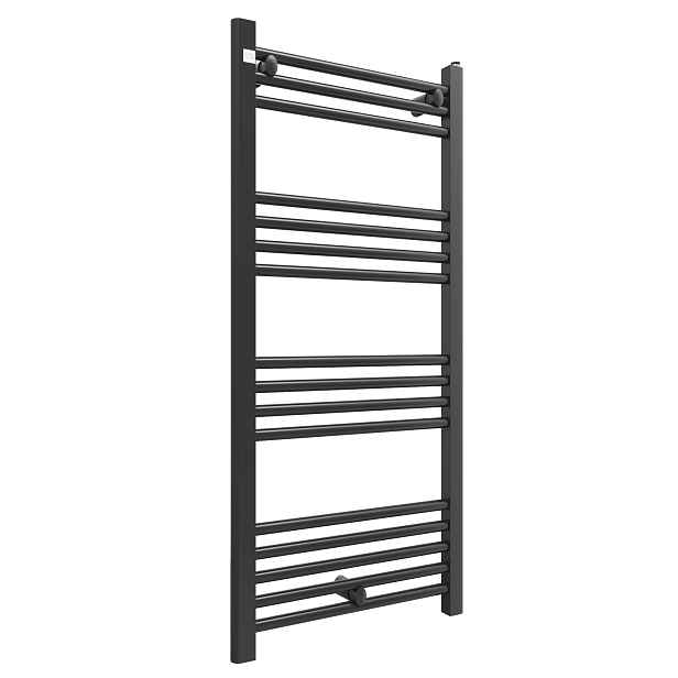 Koupelnový Radiátor Černý 50/110 cm Žebříkový Radiátor Moderní Puerto