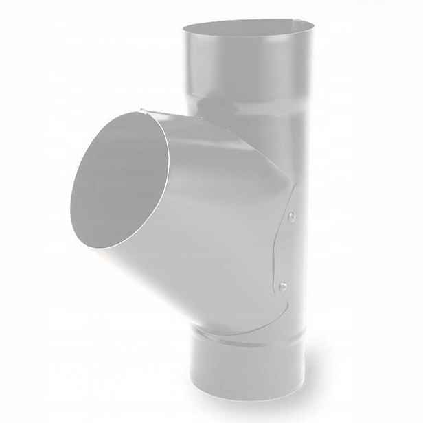T-rozdělovač 60° pro odtokové trubky 90 mm Galeco Ocel Metalic stříbrný Ral 9006