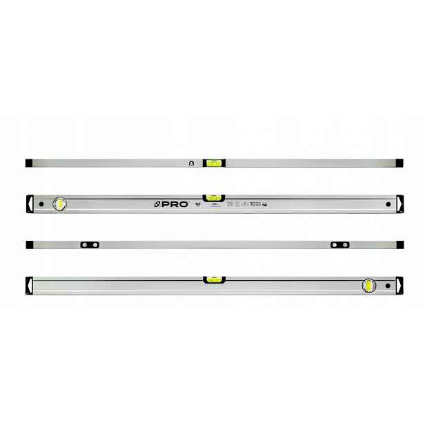 Vodováha PRO600 eloxovaná stříbrná s magnety 100 cm (1M) Pro