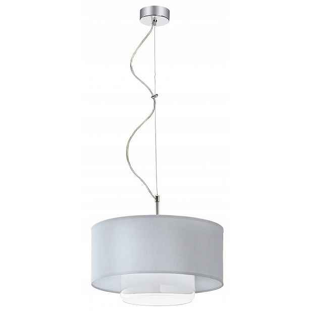 Závěsná lampa Aveo Stříbrná Transparentní Stínidlo Skleněné 1xE27 35 cm x