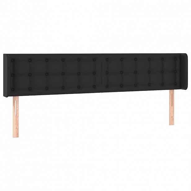 vidaXL Čelo postele typu ušák černé 163x16x78/88 cm umělá kůže