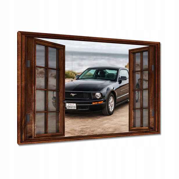 Obrazy 90x60 Černý Ford Mustang