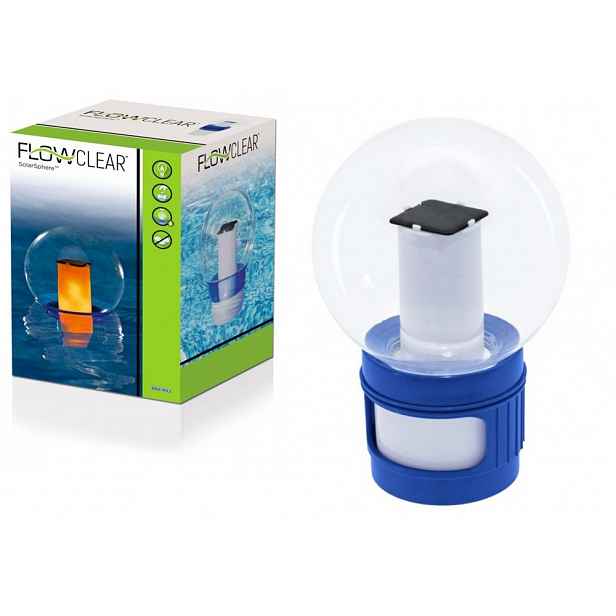 Dávkovač bazénové chemie plovoucí solární Led na tablety 7,6 cm