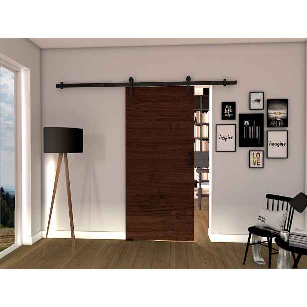 Posuvné dveře na stěnu BUSHLAND 1 - 106 cm, wenge