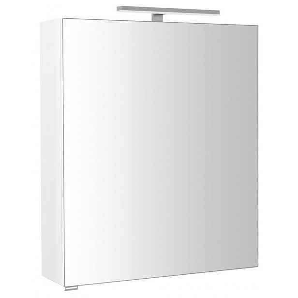 SAPHO, RIWA galerka s LED osvětlením, 60x70x17cm, bílá lesk; RIW060-0030