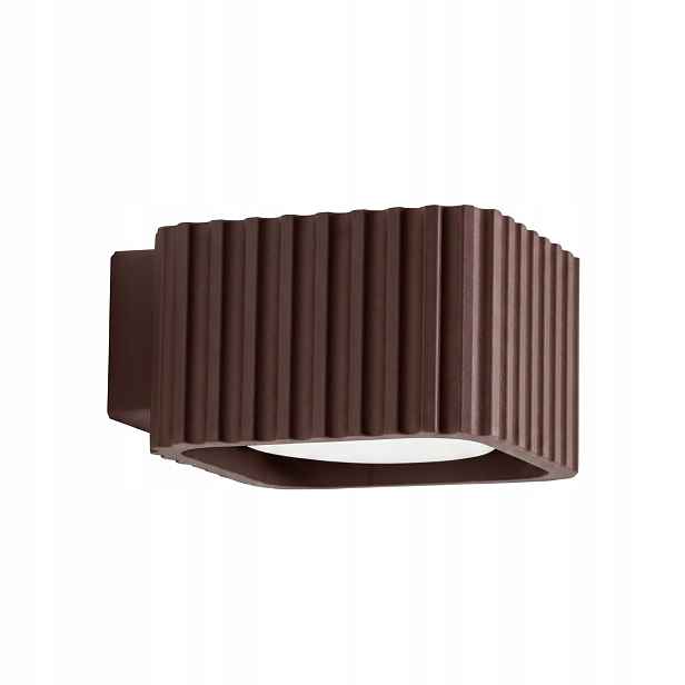 Sollux Lighting Riff nástěnné svítidlo hnědé s rýhovaným horním okrajem 1xGX53 10W