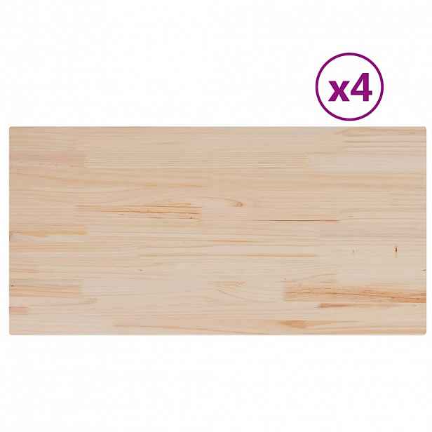 vidaXL Stolní desky 4 ks 100x50x1,7 cm obdélníkové masivní borovice