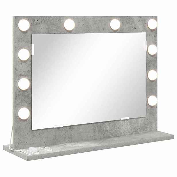 vidaXL Toaletní zrcadlo Betonově šedá 60 x 45 x 18 cm Obdélníkový