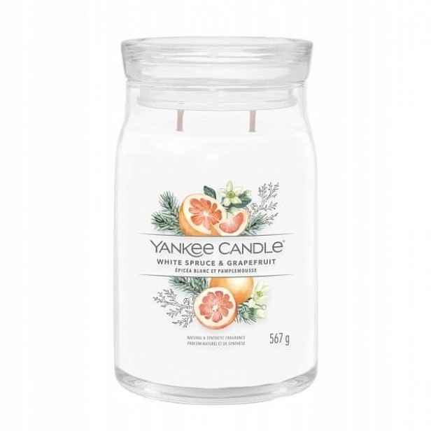 Yankee Candle White Spruce Grapefruit Velká sójová svíčka s dvěma knoty 567 g