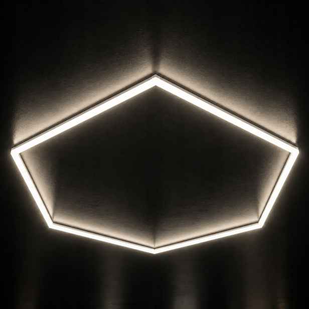 Bílá Led lampa 1 ks Hexagon 1 42W 4000K 92x79 Cm garáž detailing