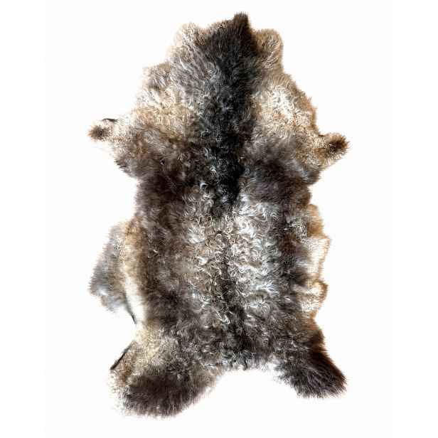 Ovčí kůže „kudrnatá“ – Šedá – 80 cm/XS (Malé jehněčí) 100% přírodní!