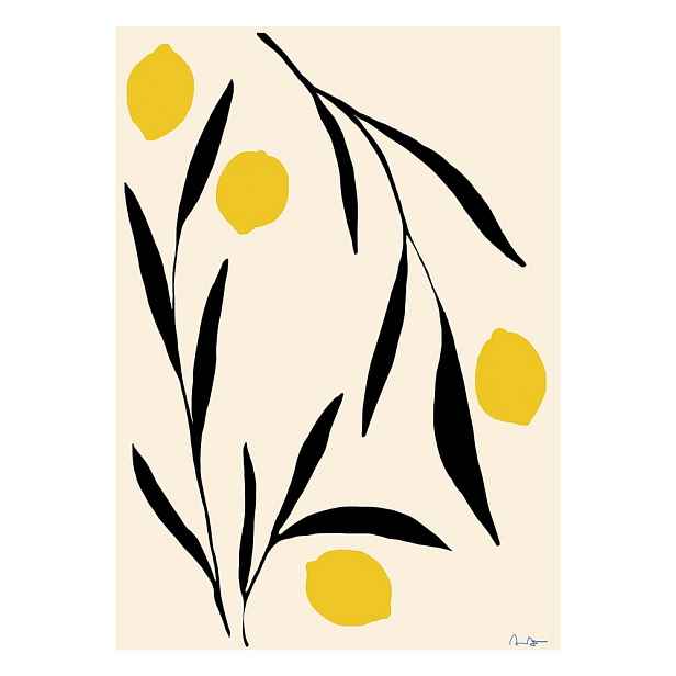 Plakát 50x70 cm Lemon – Anna Mörner – The Poster Club