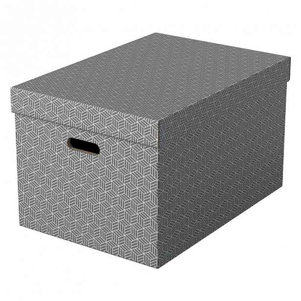 Sada 3 šedých úložných boxů Leitz Eselte, 35,5 x 51 cm