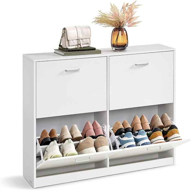 SONGMICS Výklopný botník Vasagle Klein 105,5 cm bílý