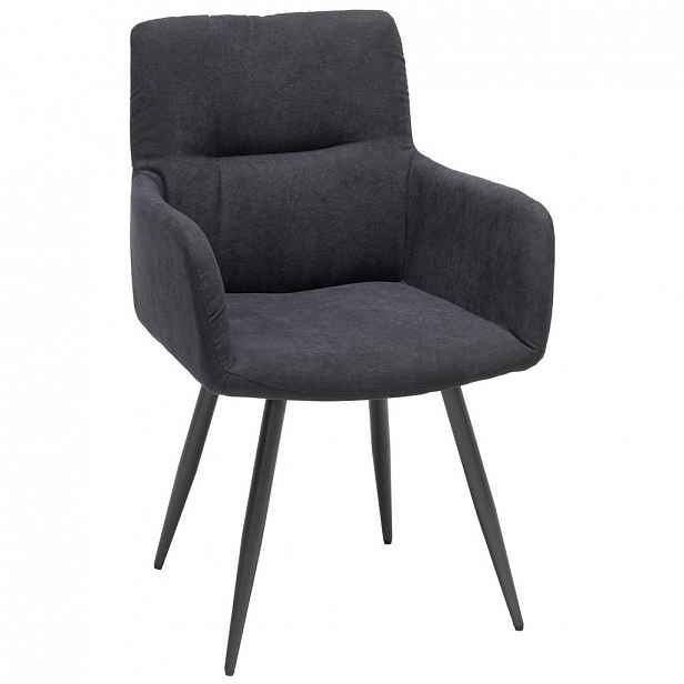 ŽIDLE S PODRUČKAMI, antracitová Hom`in -  58/89/61 CM