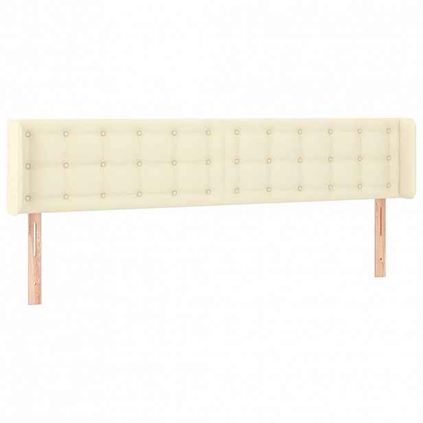 vidaXL Čelo postele typu ušák krémové 163x16x78/88 cm umělá kůže
