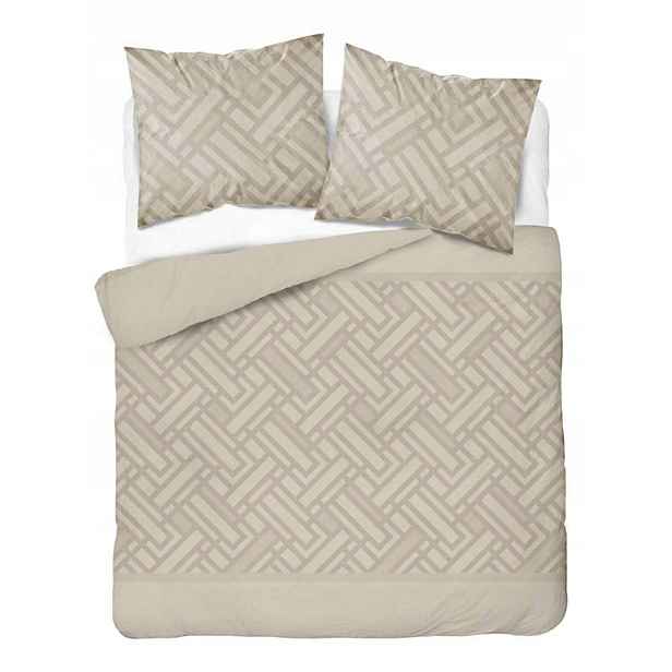 Povlečení 160x200 béžové s geometrickým vzorem Home Satin