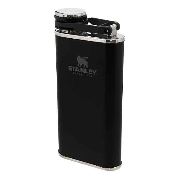 Černá placatka z nerezové oceli 230 ml Easy-Fill Wide Mouth Flask Black – Stanley