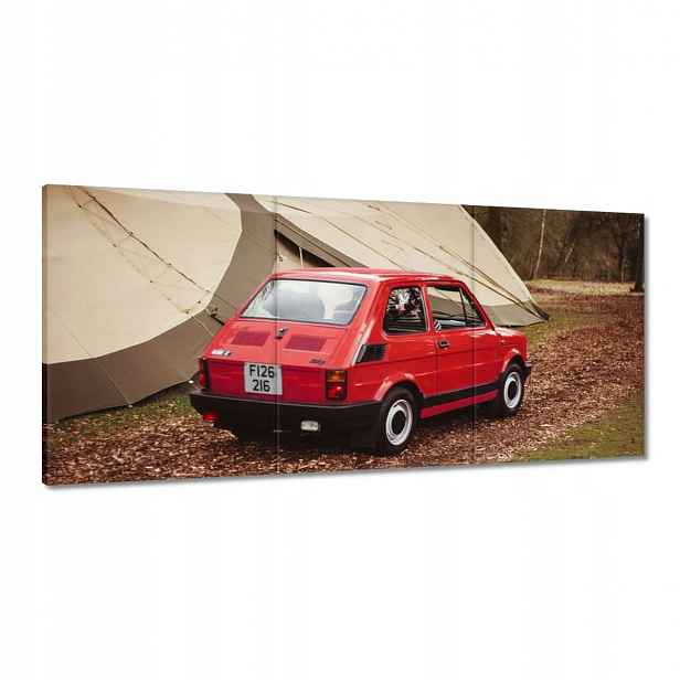Obrazy 210x100 Červený malý Fiat 126p