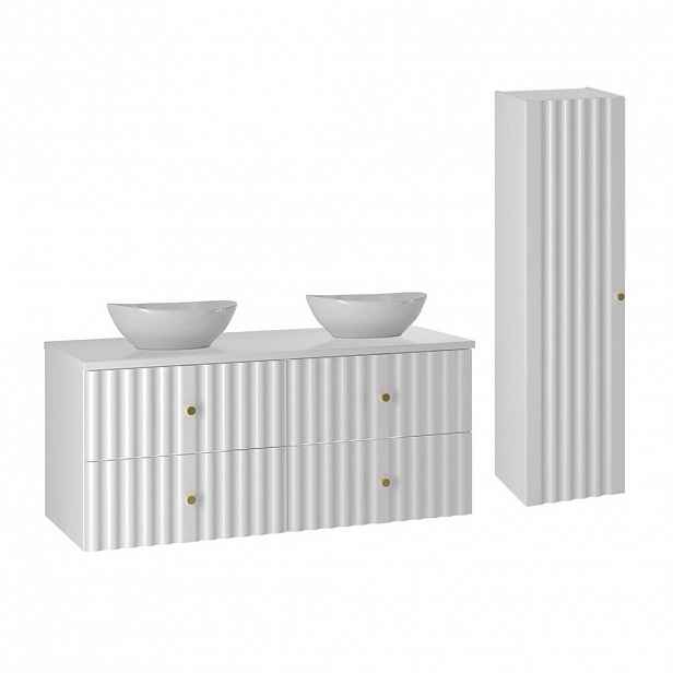 Petits-meubles KOUPELNOVÝ NÁBYTEK 120.6cm Izae 2er-Set Bílá