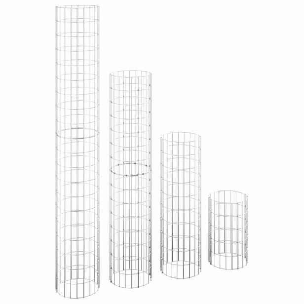 vidaXL Kruhové gabionové vyvýšené záhony 4 ks Ø 30x50/100/150/200 cm