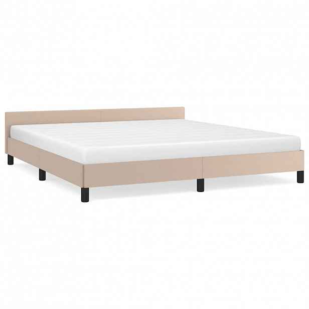 vidaXL Rám postele s čelem bez matrace cappuccino 160x200 cm