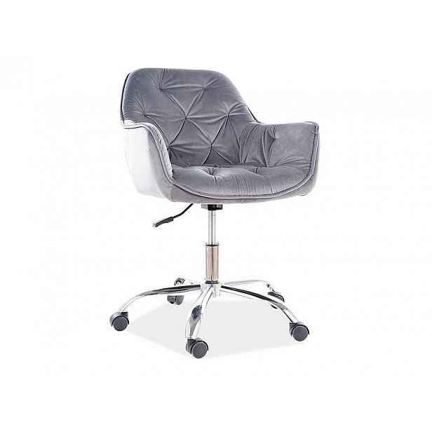 Kancelářské křeslo Q-190 VELVET, šedé