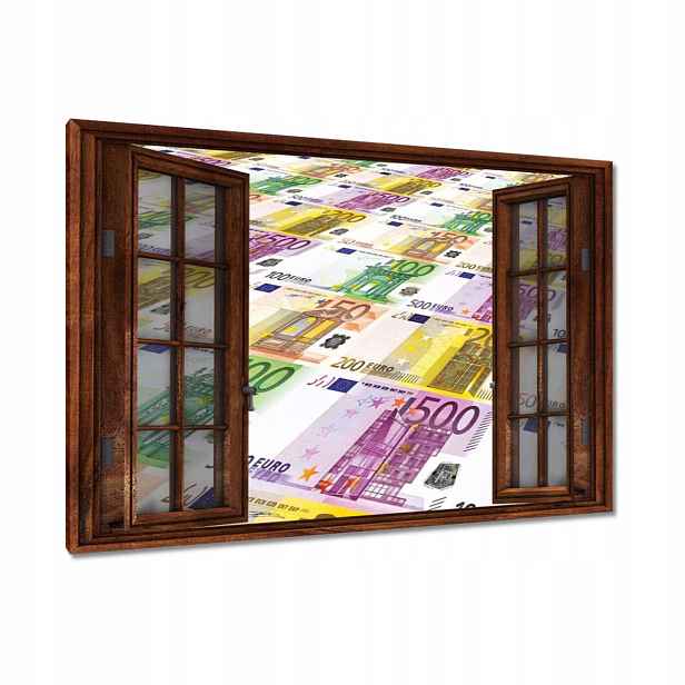 Obrazy 90x60 Mnoho peněz Peníze Euro