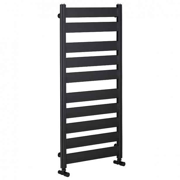 Koupelnový radiátor Marco - boční připojení - 816W - černá matná - 1125x550 mm