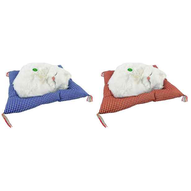 PROHOME - Kočka spící na polštáři 20x19cm různé barvy