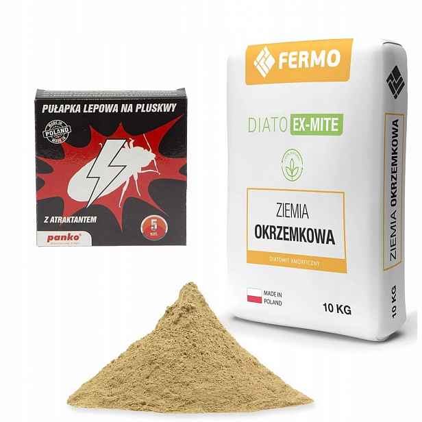 Sada na štěnice lepová deska na štěnice šváby Panko křemelina 10 kg