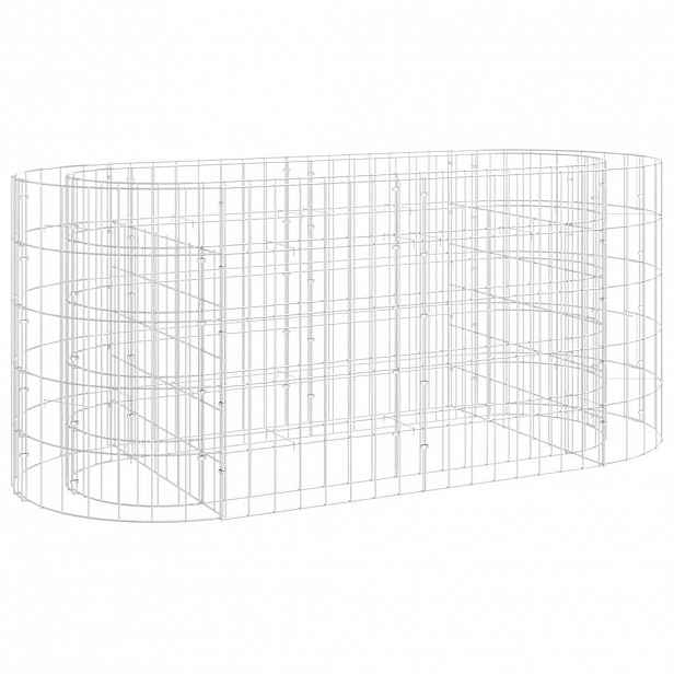 vidaXL Gabionový vyvýšený záhon pozinkované železo 120 x 50 x 50 cm