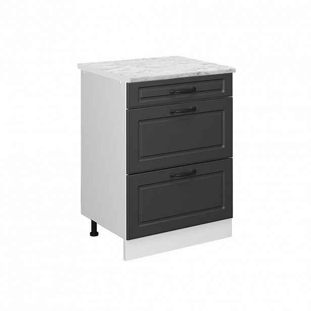 Vicco SPODNÍ SKŘÍŇKA KUCHYŇSKÉ LINKY R-Line Antracitový venkovský dům 60 cm PD Mramor