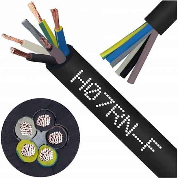 Kabel OnPD 5x1,5 mm H07RN-F kulatý černý v gumě Ow Elpar