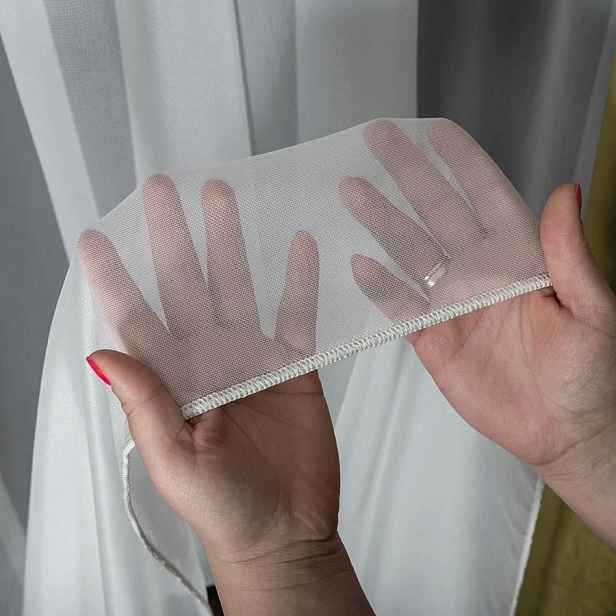 Mg Záclona Šedá ve stylu Glamour s olověnkou 250x280 cm Hotová S Páskou Šitá