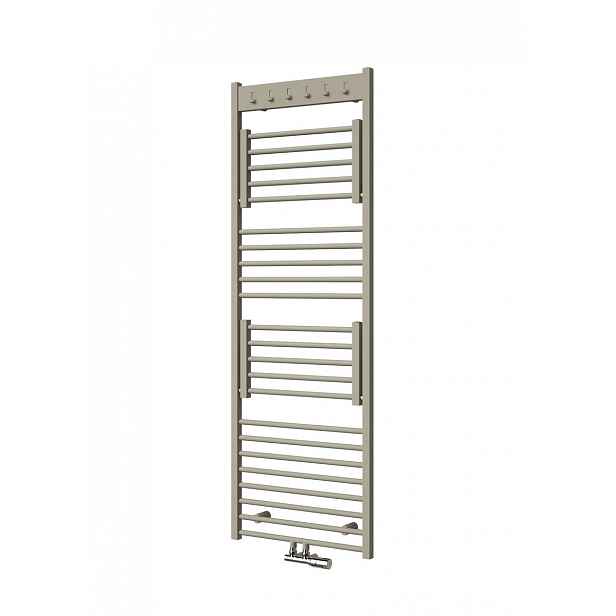 Radiátor kombinovaný ISAN Flexi s háčky 95,5x60cm černý samet střed. připojení DFLH09550600CSM