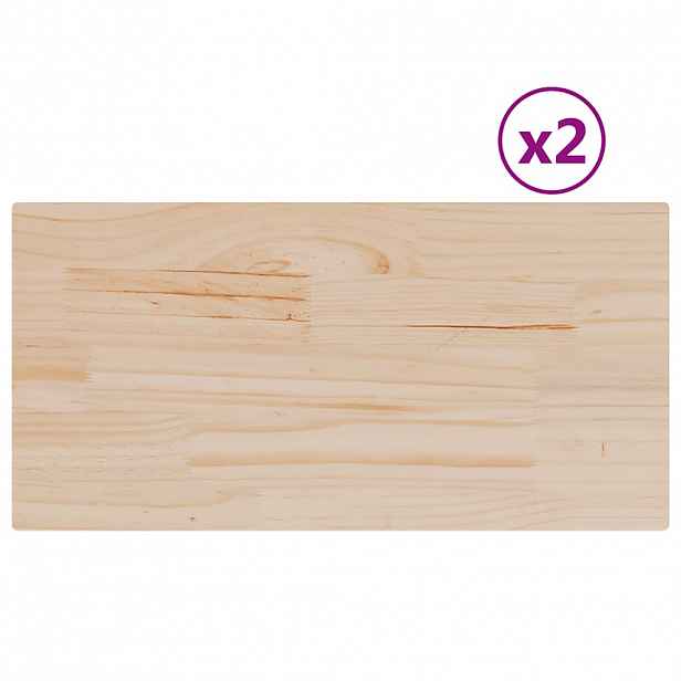 vidaXL Stolní desky 2 ks 80x40x2,5 cm obdélníkové masivní borové dřevo