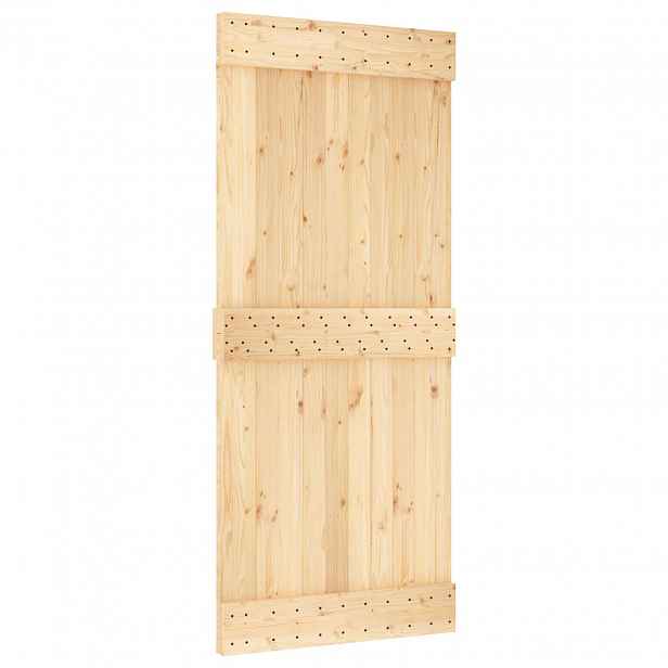 vidaXL Posuvné dveře NARVIK Přirozená a černá 90 x 210 cm (213,5 cm)