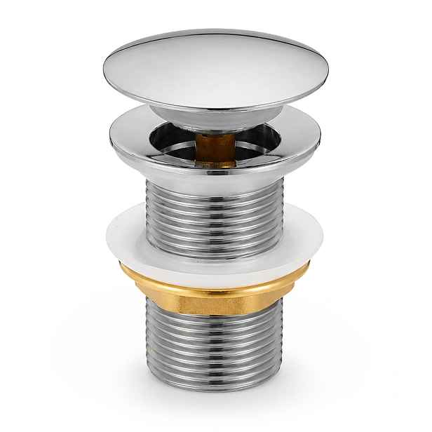 Ak furniture Výpusť click-clack bez přepadu Clara chrom
