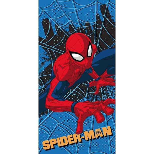 Červená/modrá dětská osuška z mikrovlákna 70x140 cm Spider-man – Jerry Fabrics