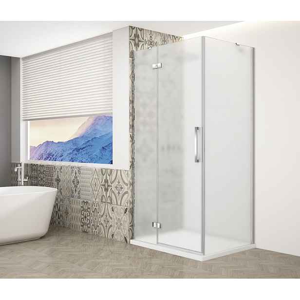 Gelco TRINITY CHROME obdélníkový sprchový kout 900x1000mm, matné sklo, levé