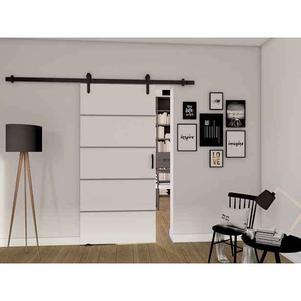 Posuvné interiérové dveře BUSHLAND 2 - 86 cm, bílé