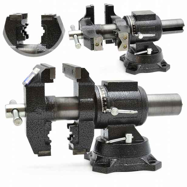 Víceúčelový Otočný Svěrák 125 MM Litinový Geko Pro Zámečnickou Dílnu